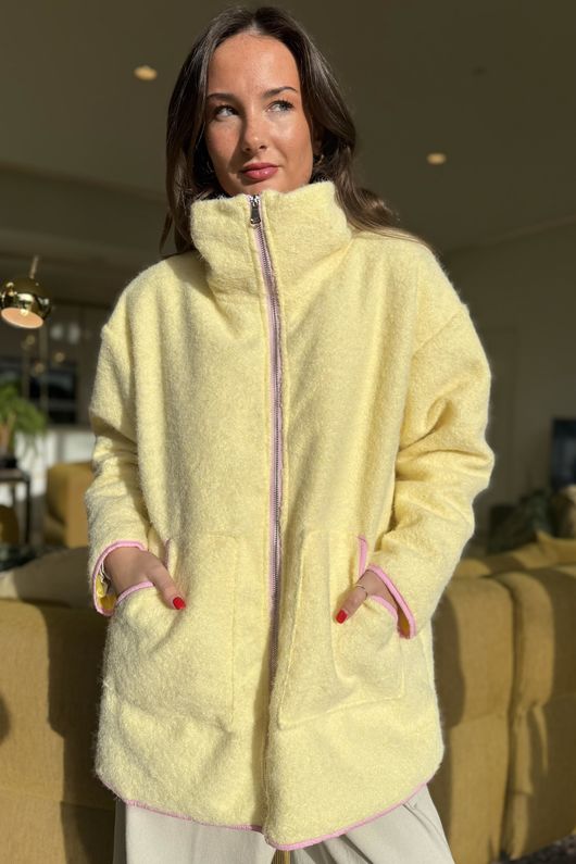 Beach Walk Fleece Jacket Lemon